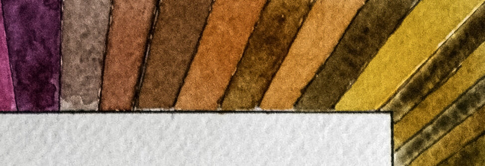 A detail of the watercolor wheel